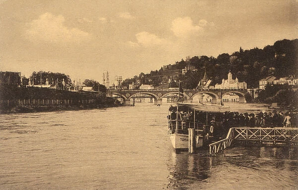 The Turin Exposition of 1911 - Landing stage on River Po