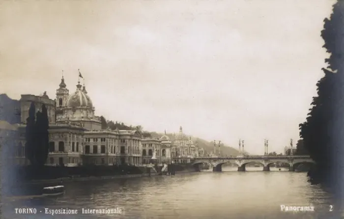 Framed Print : The Turin Exposition 1911 - Monumental Bridge over River Po Framed Print : The Turin Exposition 1911 - Monumental Bridge over River Po
