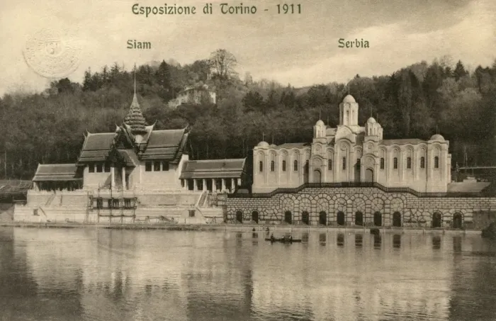 Framed Print : Turin Exposition - Serbian and Thai Exhibits Framed Print : Turin Exposition - Serbian and Thai Exhibits