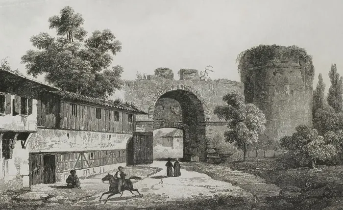 Framed Print : Turkey. Adrianople (today Edirne). Triumphal gate Framed Print : Turkey. Adrianople (today Edirne). Triumphal gate