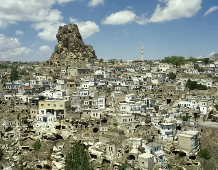 Framed Print : Turkey. Cappadocia. Ortahisar with castle. Central Anatolia Framed Print : Turkey. Cappadocia. Ortahisar with castle. Central Anatolia