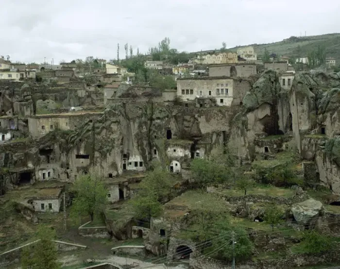 Framed Print : Turkey. Cappadocia. The town Guzelyurt. Central Anatolia Framed Print : Turkey. Cappadocia. The town Guzelyurt. Central Anatolia