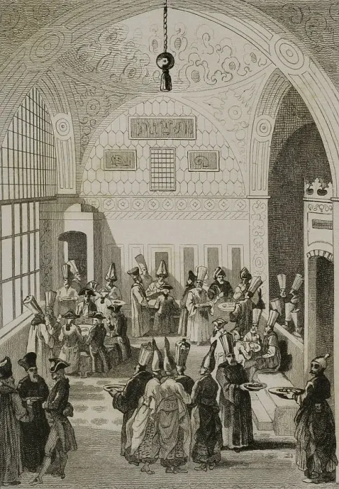 Framed Print : Turkey. Constantinople. Dinner for a European ambassador Framed Print : Turkey. Constantinople. Dinner for a European ambassador