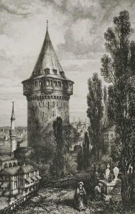 Framed Print : Turkey. Constantinople. Galata Tower Framed Print : Turkey. Constantinople. Galata Tower