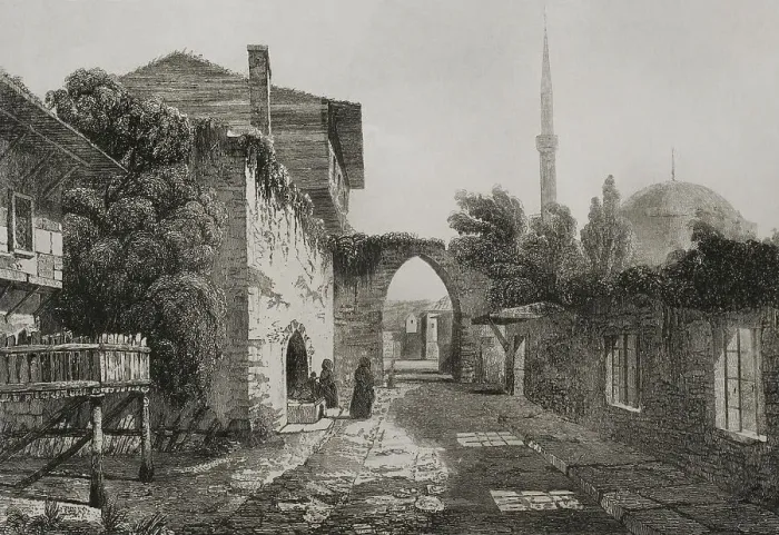 Framed Print : Turkey. Constantinople. Old Istanbul. Engraving Framed Print : Turkey. Constantinople. Old Istanbul. Engraving