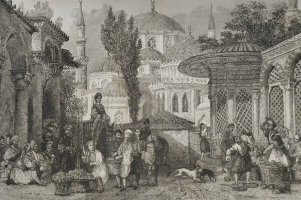 Turkey. Constantinople. The Sehzade Mosque
