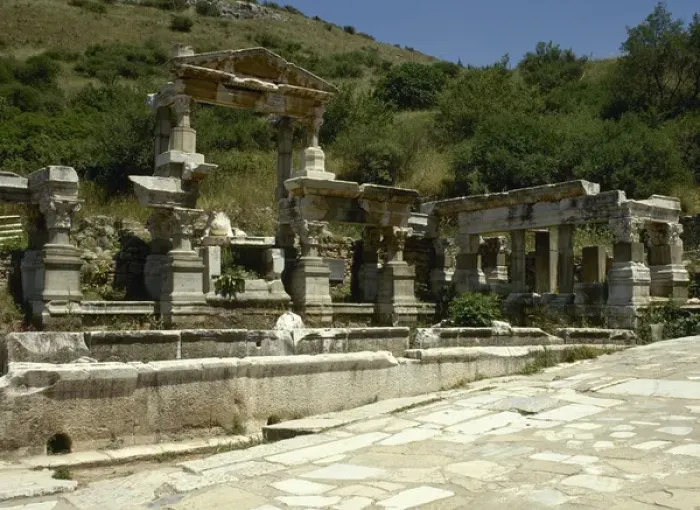 Framed Print : Turkey. Ephesus. Fountain of Trajan. 2nd Century AD Framed Print : Turkey. Ephesus. Fountain of Trajan. 2nd Century AD