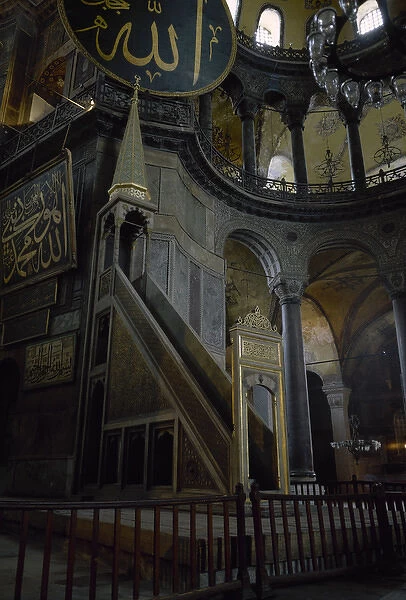 Turkey. Istanbul. Hagia Sophia. Minbar, pulpit