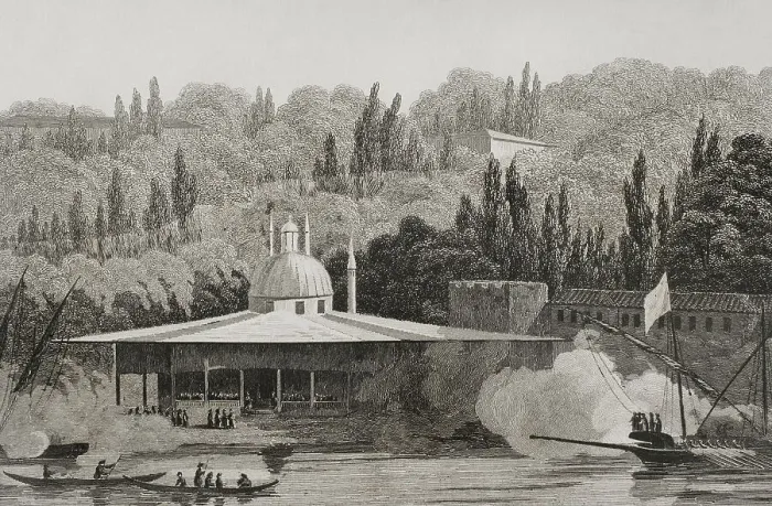 Framed Print : Turkey. Kiosk of the Gunsmiths (Djebedjiler-Kiochky) Framed Print : Turkey. Kiosk of the Gunsmiths (Djebedjiler-Kiochky)