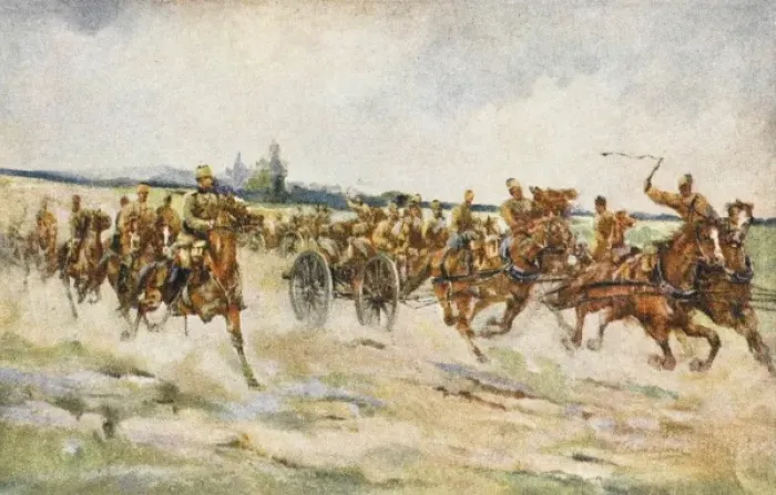 Framed Print : Turkish Artillery on the move Framed Print : Turkish Artillery on the move