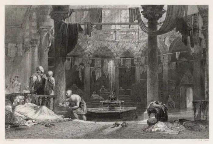 Framed Print : Turkish Bath C1840 Framed Print : Turkish Bath C1840