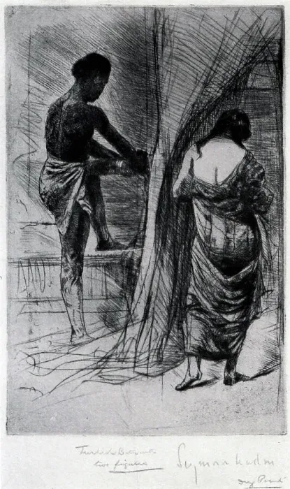 Framed Print : Turkish Bath With Two Figures Framed Print : Turkish Bath With Two Figures