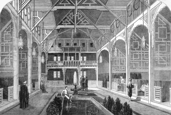 Framed Print : Turkish Baths, Jermyn Street, London, 1862 Framed Print : Turkish Baths, Jermyn Street, London, 1862