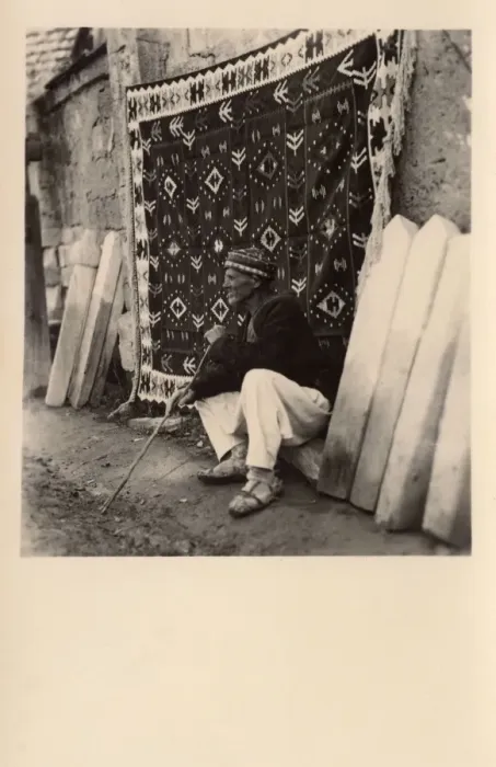 Framed Print : Turkish carpet seller amid tombstones Framed Print : Turkish carpet seller amid tombstones