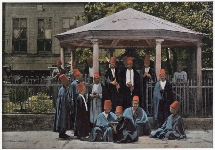 Framed Print : Turkish dervishes. Date: 1890s Framed Print : Turkish dervishes. Date: 1890s