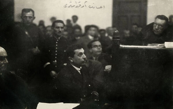 Turkish Law Courts - The trial of Ihsan Eryavuz, also known as 'Topcu'Ihsan ('Artilleryman'Ihsan), Mehmet Ihsan Bey (1877-1947) - a Turkish career officer, government minister and politician