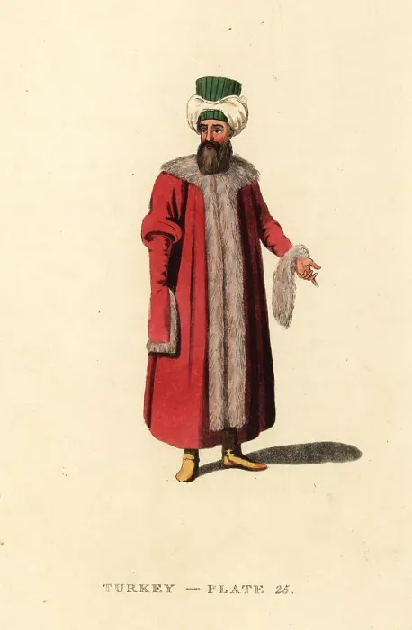 Framed Print : Turkish man in pelise or pelisse coat Framed Print : Turkish man in pelise or pelisse coat