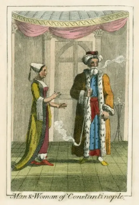 Framed Print : Turkish Man and Woman from Constantinople Framed Print : Turkish Man and Woman from Constantinople