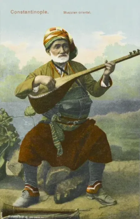 Framed Print : Turkish musician playing traditional instrument Framed Print : Turkish musician playing traditional instrument