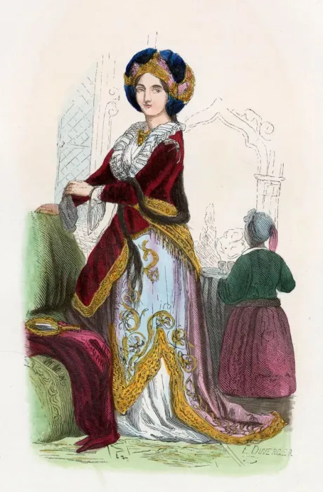 Framed Print : A Turkish noblewoman Date: circa 1840 Framed Print : A Turkish noblewoman Date: circa 1840