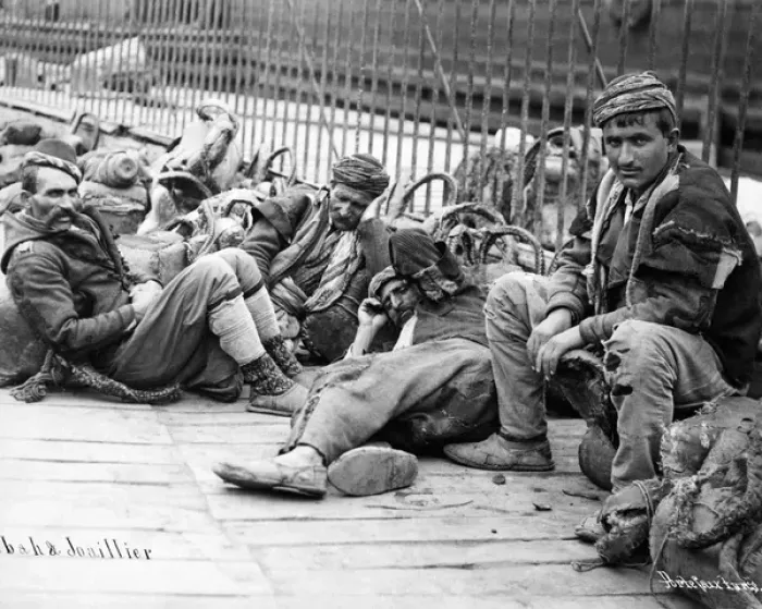 Framed Print : Turkish porters resting, Turkey Framed Print : Turkish porters resting, Turkey