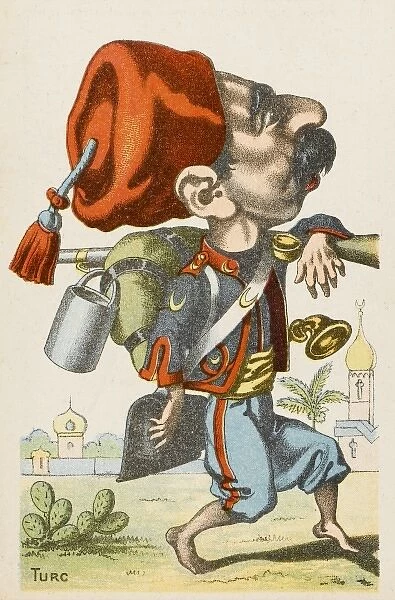 Turkish Soldier - advertising postcard