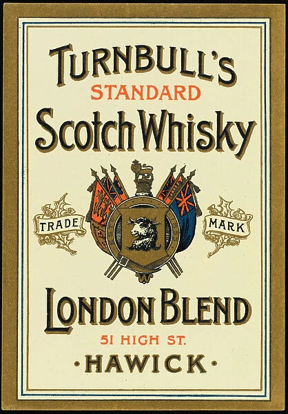 Turnbulls Whiskey. Turnbull's whiskey, of Hawick, Scotland