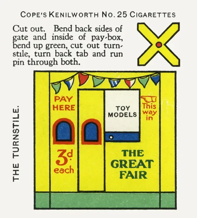 Framed Print : Turnstile. Copes Toy Models (The Country Fair) cigarette cards Framed Print : Turnstile. Copes Toy Models (The Country Fair) cigarette cards