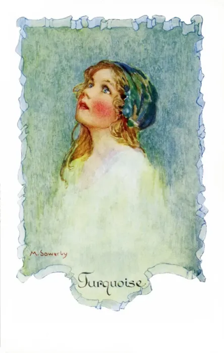 Framed Print : Turquoise by Millicent Sowerby Framed Print : Turquoise by Millicent Sowerby