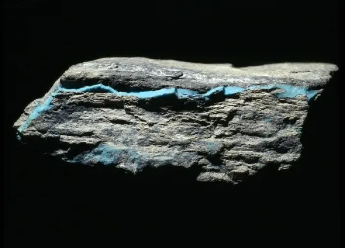 Framed Print : Turquoise vein in shale Framed Print : Turquoise vein in shale