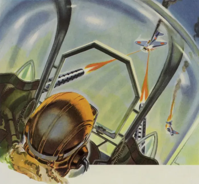 Framed Print : Turret Gunner Makes Hit Date: 1943 Framed Print : Turret Gunner Makes Hit Date: 1943