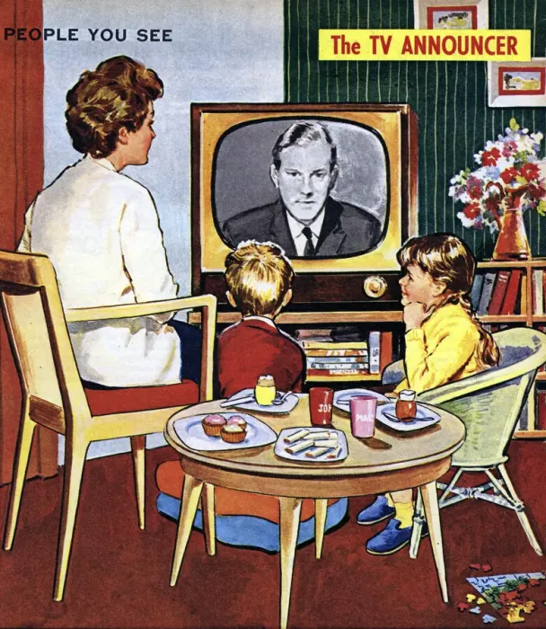 Framed Print : The TV Announcer Framed Print : The TV Announcer