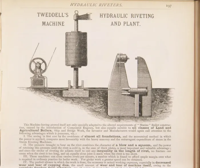 Framed Print : Tweddell?s machine; hydraulic riveting machine Framed Print : Tweddell?s machine; hydraulic riveting machine