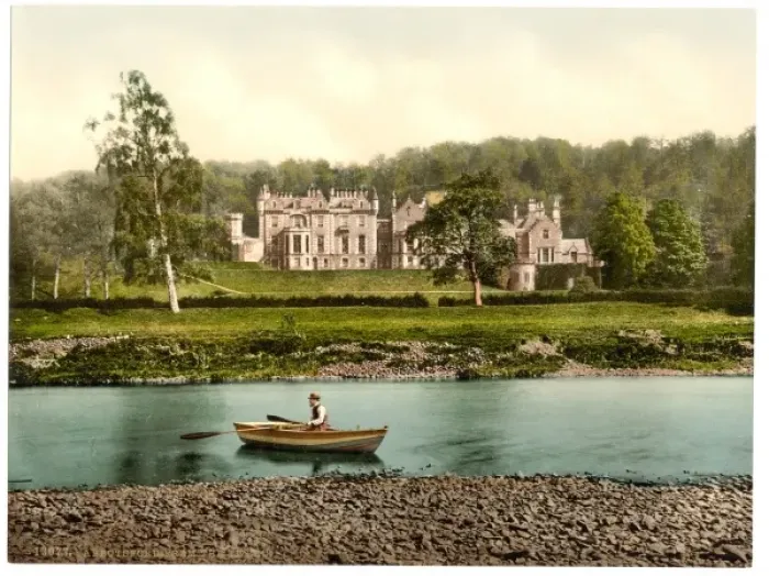 Framed Print : From the Tweed, Abbotsford, Scotland Framed Print : From the Tweed, Abbotsford, Scotland