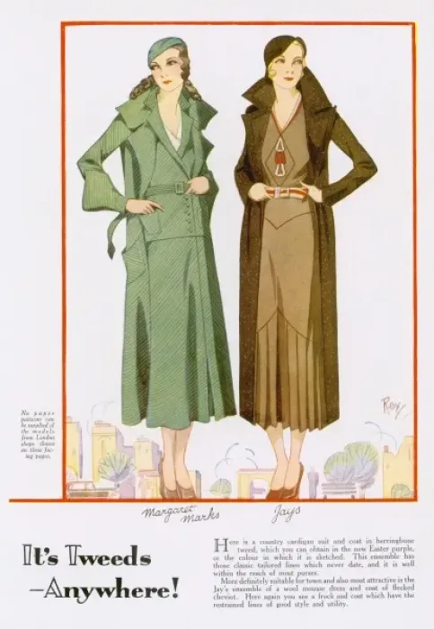 Framed Print : Tweed Fashions for 1932 Framed Print : Tweed Fashions for 1932