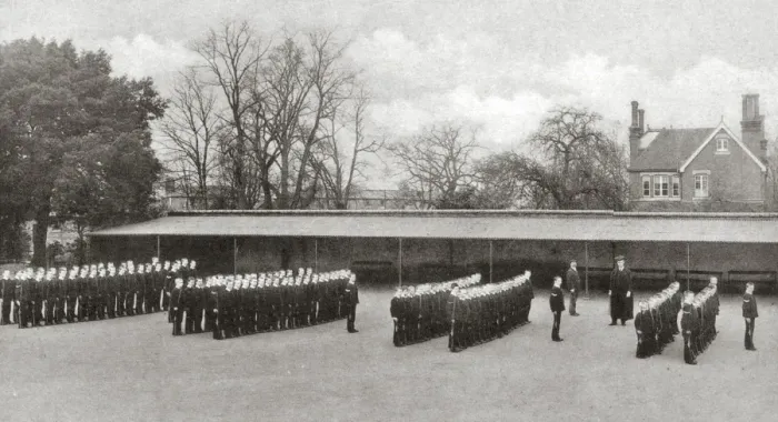Framed Print : Twickenham Metropolitan and City Police Orphanage, Boys at D Framed Print : Twickenham Metropolitan and City Police Orphanage, Boys at D