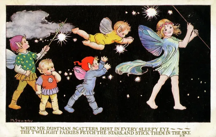 Framed Print : The Twilight Fairies fetch the Stars Framed Print : The Twilight Fairies fetch the Stars