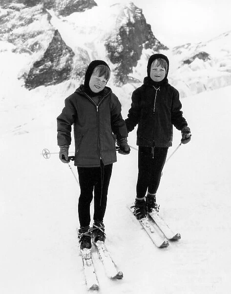 Twin Skiers