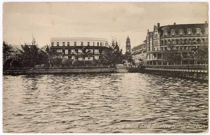 Framed Print : Twine's Hotel (left) and Marine Hotel (right), Durban, Natal Province, South Africa Date: circa 1920 Framed Print : Twine's Hotel (left) and Marine Hotel (right), Durban, Natal Province, South Africa Date: circa 1920
