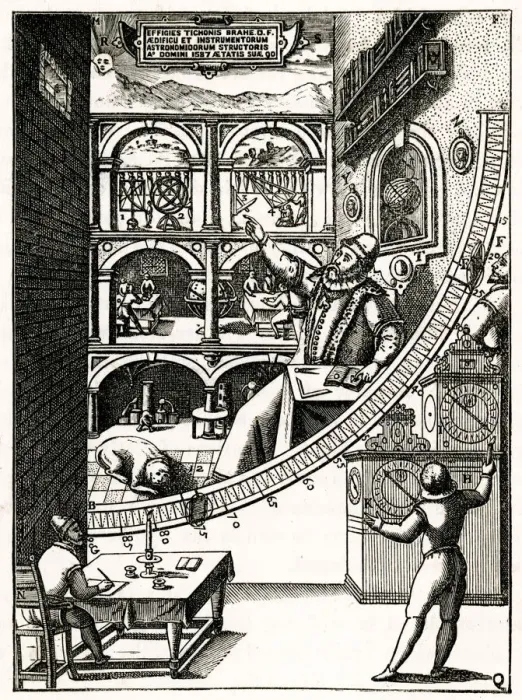 Framed Print : Tycho Brahe at work 1576 Framed Print : Tycho Brahe at work 1576