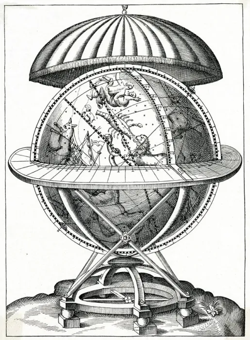Framed Print : TYCHO BRAHES GLOBE 1584 Framed Print : TYCHO BRAHES GLOBE 1584