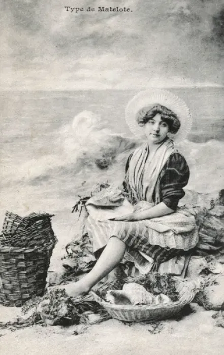 Framed Print : Type of French Fisherwoman from Northern France Framed Print : Type of French Fisherwoman from Northern France