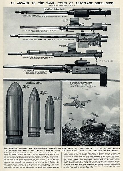 Types of aeroplane shell guns by G. H. Davis
