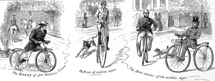 Framed Print : Three Types of Bicycle, 1880 Framed Print : Three Types of Bicycle, 1880