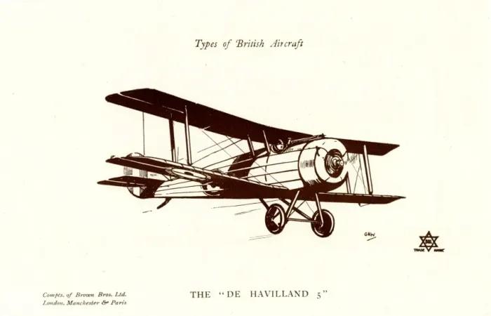 Framed Print : Types of British Aircraft -- The De Havilland 5 Framed Print : Types of British Aircraft -- The De Havilland 5