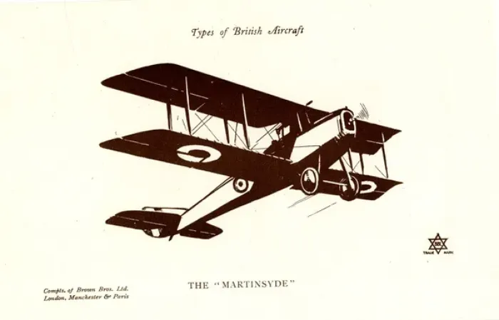 Framed Print : Types of British Aircraft -- The Martinsyde Framed Print : Types of British Aircraft -- The Martinsyde