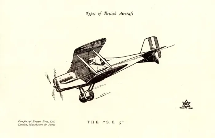 Framed Print : Types of British Aircraft -- The SE5 Framed Print : Types of British Aircraft -- The SE5