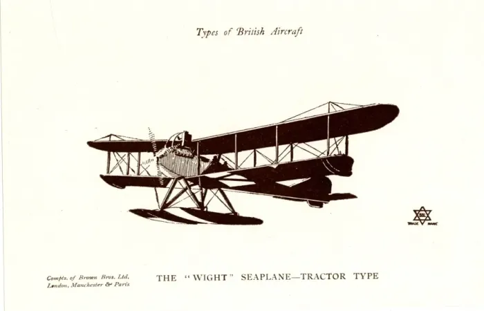 Framed Print : Types of British Aircraft - The Wright Seaplane, tractor typ Framed Print : Types of British Aircraft - The Wright Seaplane, tractor typ