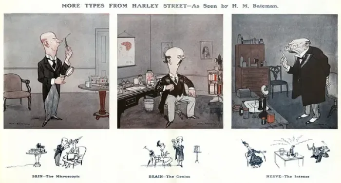 Framed Print : More Types From Harley Street by H M Bateman Framed Print : More Types From Harley Street by H M Bateman
