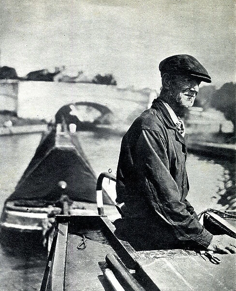 Typical canal boatman from a family of bargees, WW2